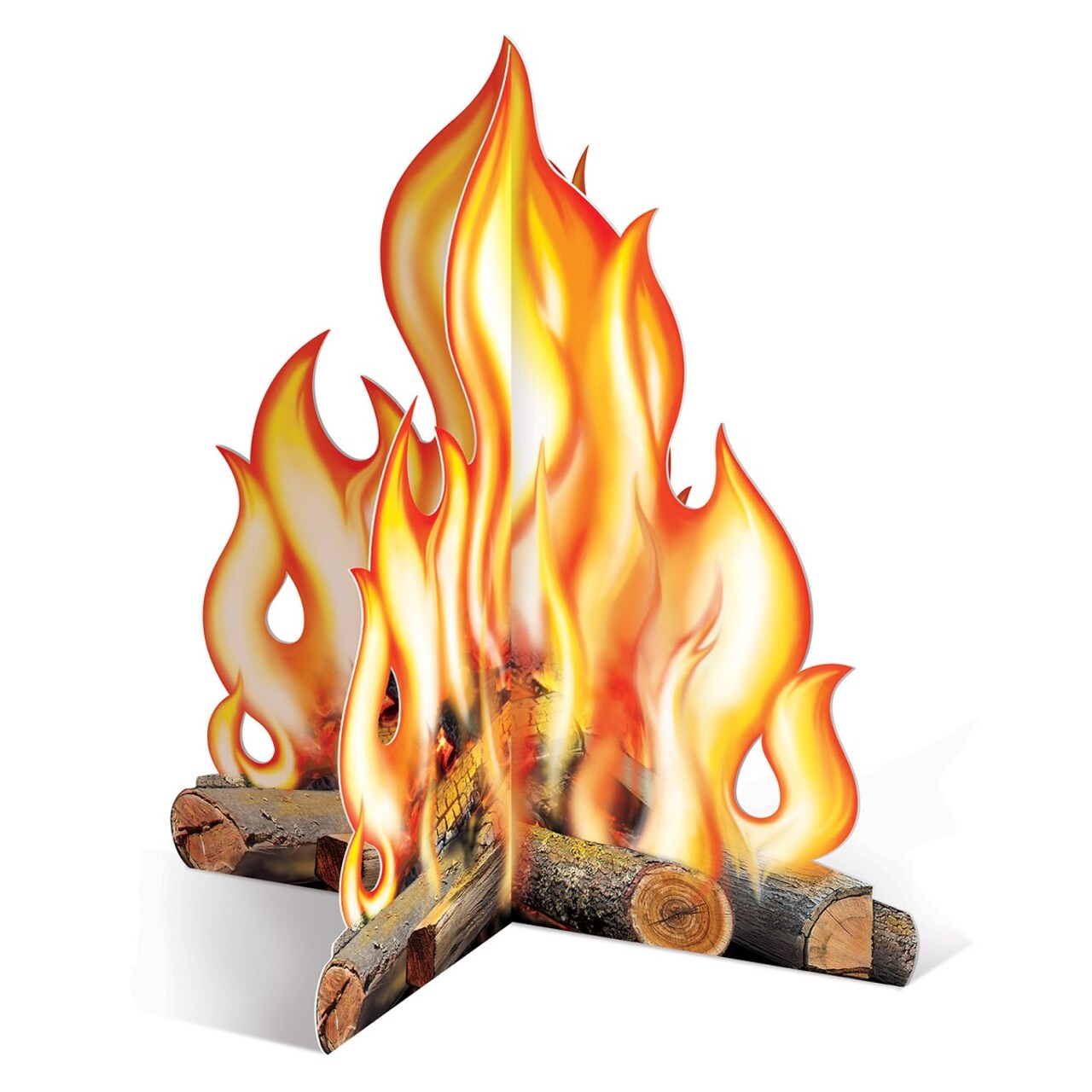 Party Central Club Pack of 12 Orange and Yellow 3D Flame Campfire Party Centerpieces 12"